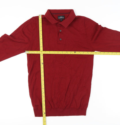 Next Men's XS Red Collared Pullover Jumper