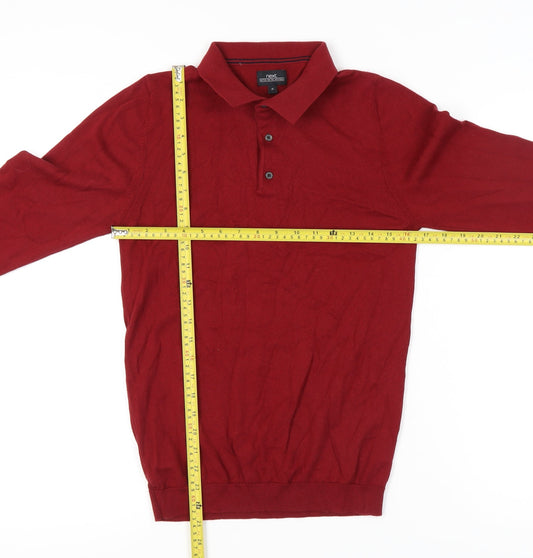 Next Men's XS Red Collared Pullover Jumper