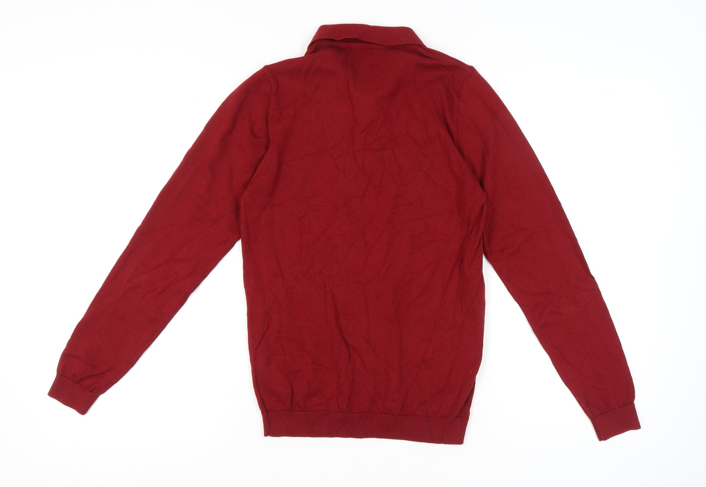 Next Men's XS Red Collared Pullover Jumper