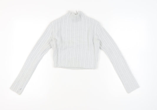 Womens UK Size 8 Reclaimed Vintage White Pullover Jumper