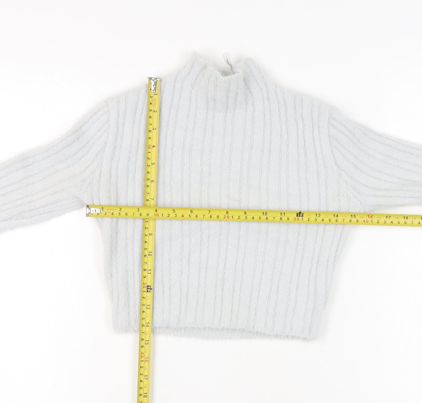 Womens UK Size 8 Reclaimed Vintage White Pullover Jumper