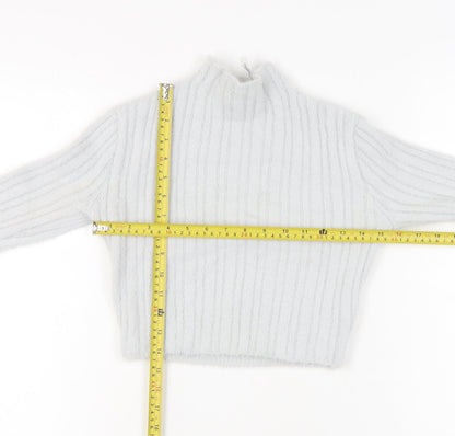 Womens UK Size 8 Reclaimed Vintage White Pullover Jumper