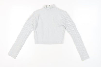 Womens UK Size 8 Reclaimed Vintage White Pullover Jumper