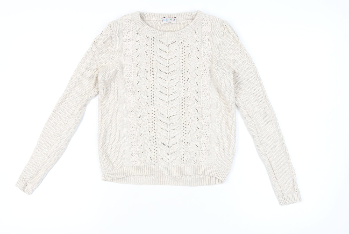 Womens UK Size 10 Marks and Spencer Ivory Pullover Jumper
