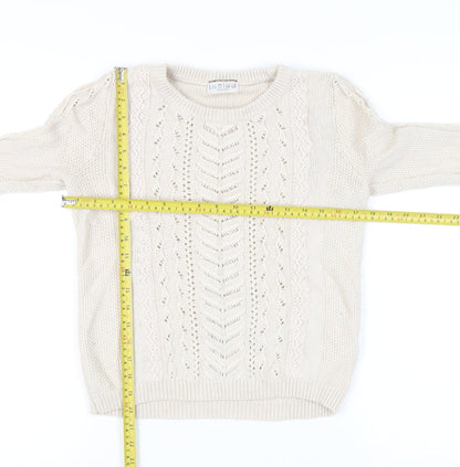 Womens UK Size 10 Marks and Spencer Ivory Pullover Jumper