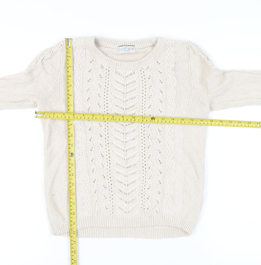Womens UK Size 10 Marks and Spencer Ivory Pullover Jumper