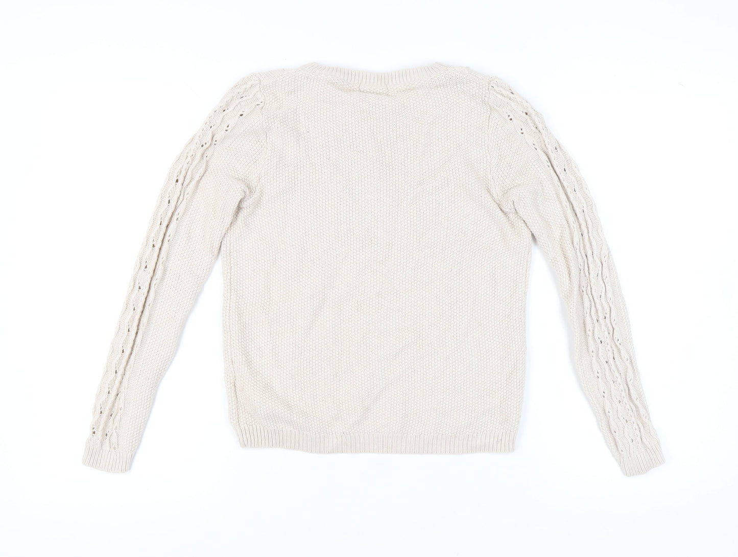 Womens UK Size 10 Marks and Spencer Ivory Pullover Jumper