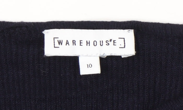Womens UK Size 10 Warehouse Black Pullover Jumper