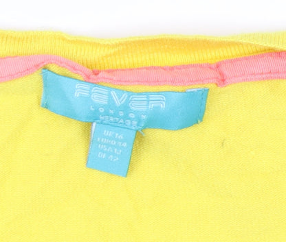 Fever London Women's Yellow Cardigan Size 16