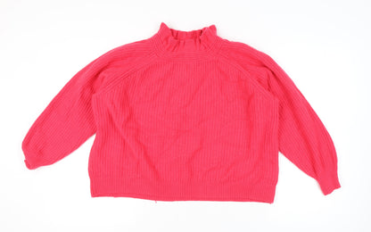 Hush Women's Red High Neck Pullover XL