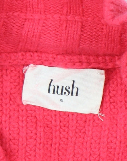 Hush Women's Red High Neck Pullover XL