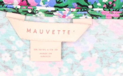 Womens UK Size 10 Mauvette Multicoloured Wrap Blouse