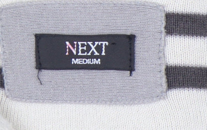 Next Men's Beige Full Zip Knit Jumper - Medium