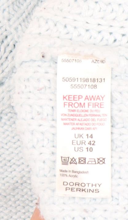 Womens UK Size 14 Dorothy Perkins Blue Pullover Jumper