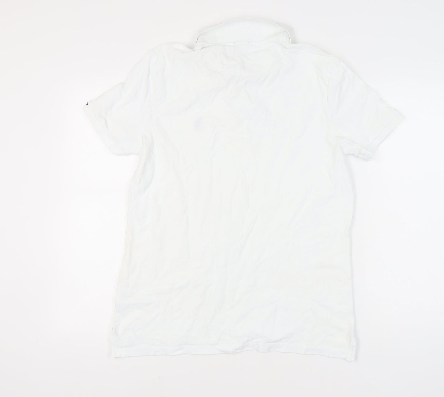 U.S. Polo Assn. Men's White Polo Shirt, Size L, Breathable