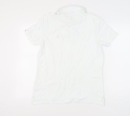 U.S. Polo Assn. Men's White Polo Shirt, Size L, Breathable