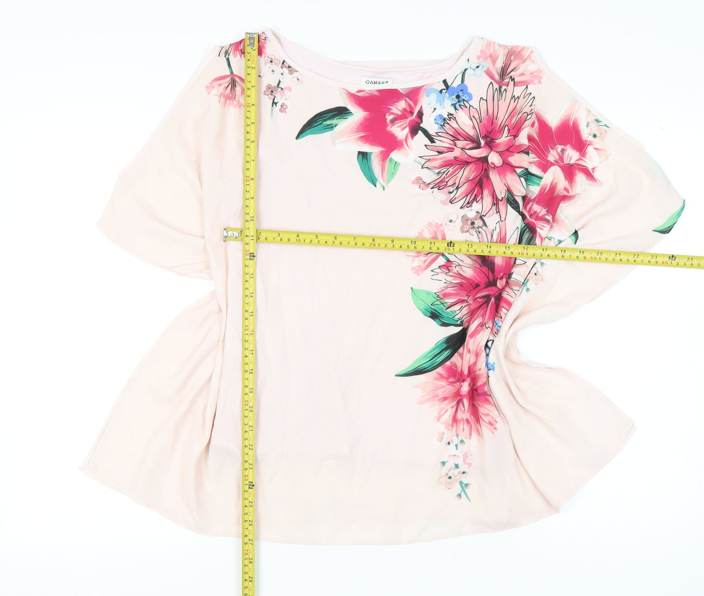 Damart Women's Multicoloured Floral Tunic Blouse Size 14