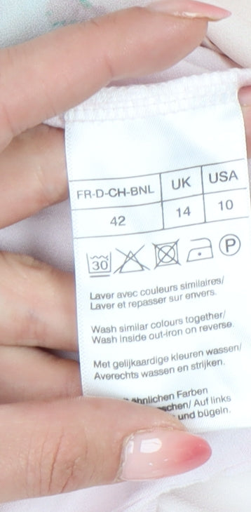 Damart Women's Multicoloured Floral Tunic Blouse Size 14