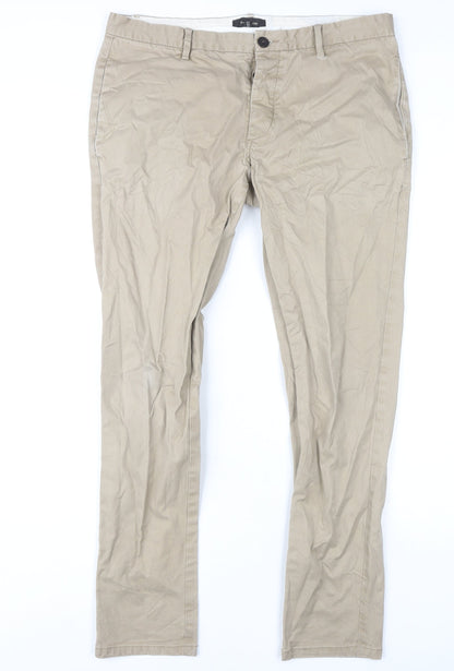 River Island Men's Beige Chinos UK 34R Casual