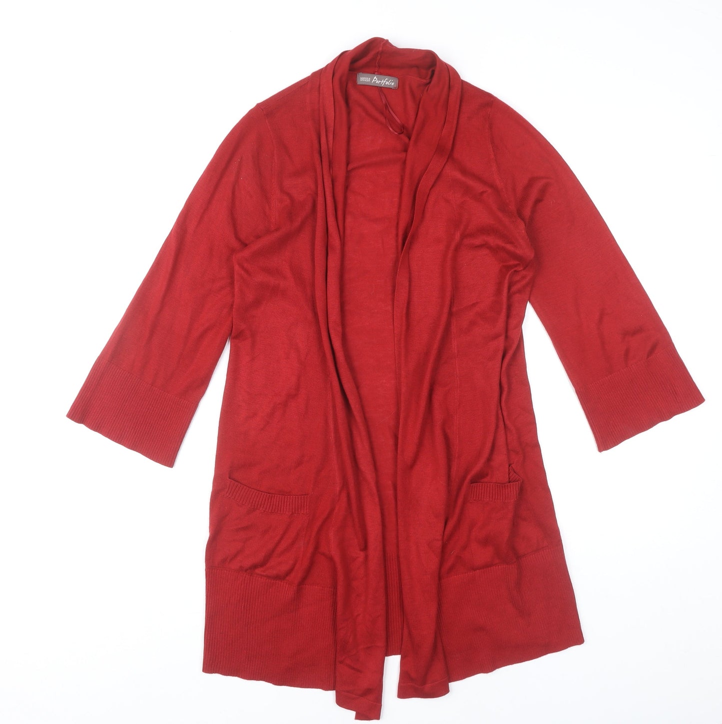 Womens UK Size 8 Marks and Spencer Red Cardigan Jumper