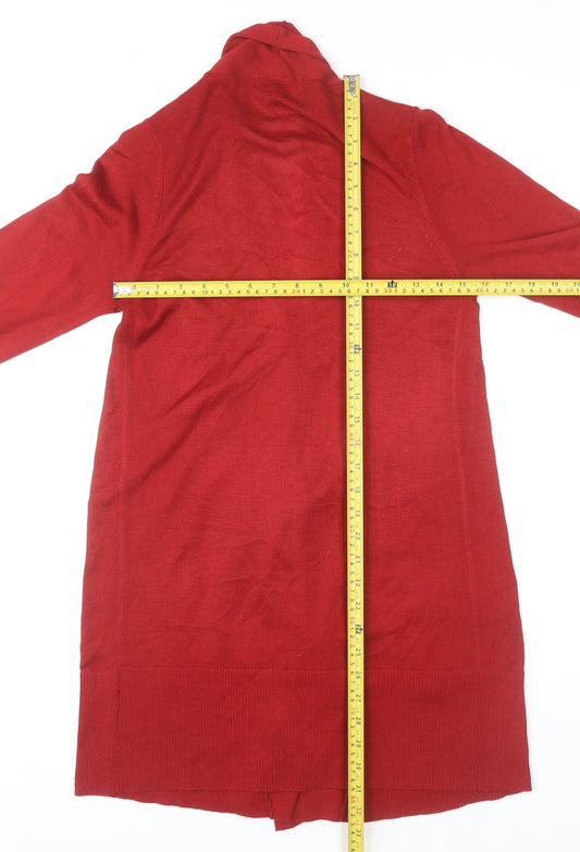 Womens UK Size 8 Marks and Spencer Red Cardigan Jumper