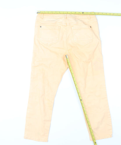Womens UK Size 14 White Stuff  Straight Beige Jeans