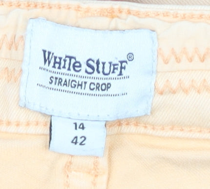 Womens UK Size 14 White Stuff  Straight Beige Jeans