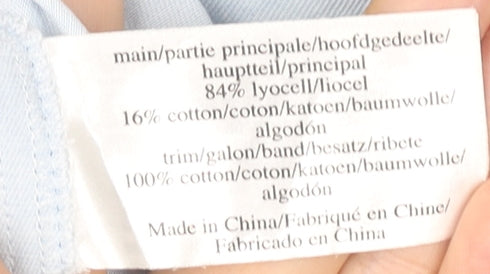 Laura Ashley Women's Blue Blouse UK 12 Casual Short Sleeve