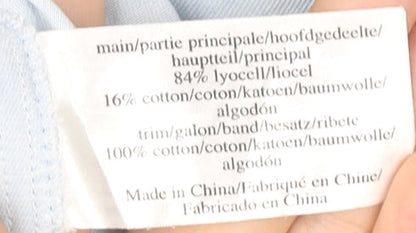 Laura Ashley Women's Blue Blouse UK 12 Casual Short Sleeve