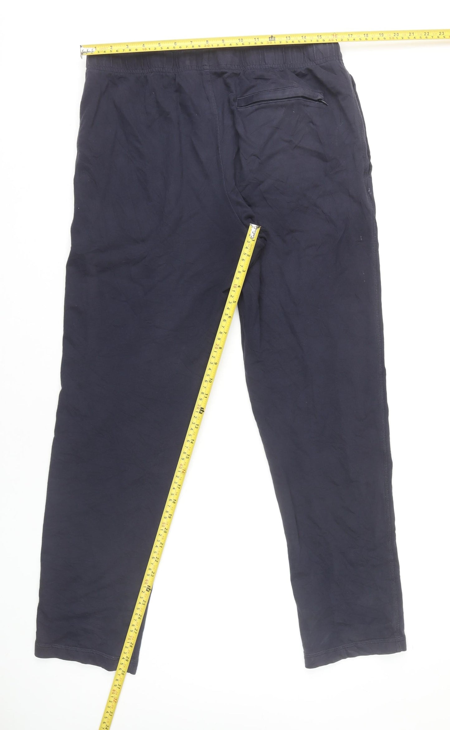 Marks and Spencer Men's Blue Regular Trousers XL