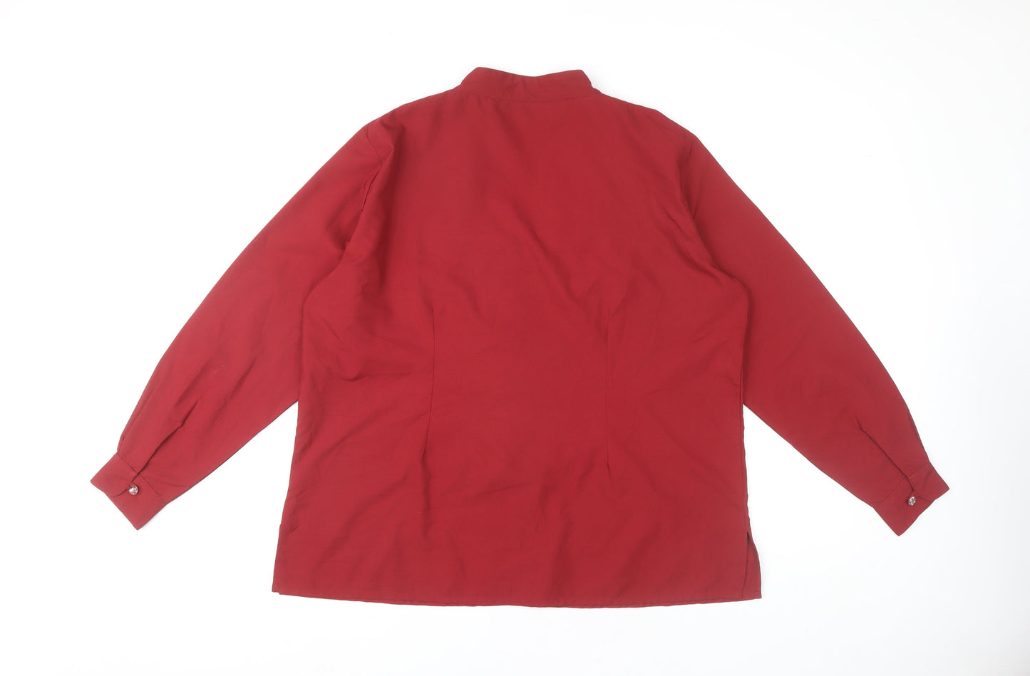 Womens UK Size 20 The Pearl Collection Red Basic Blouse