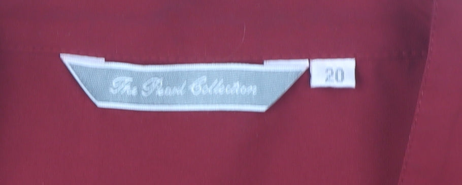 Womens UK Size 20 The Pearl Collection Red Basic Blouse