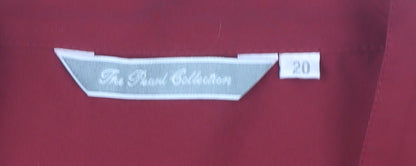 Womens UK Size 20 The Pearl Collection Red Basic Blouse