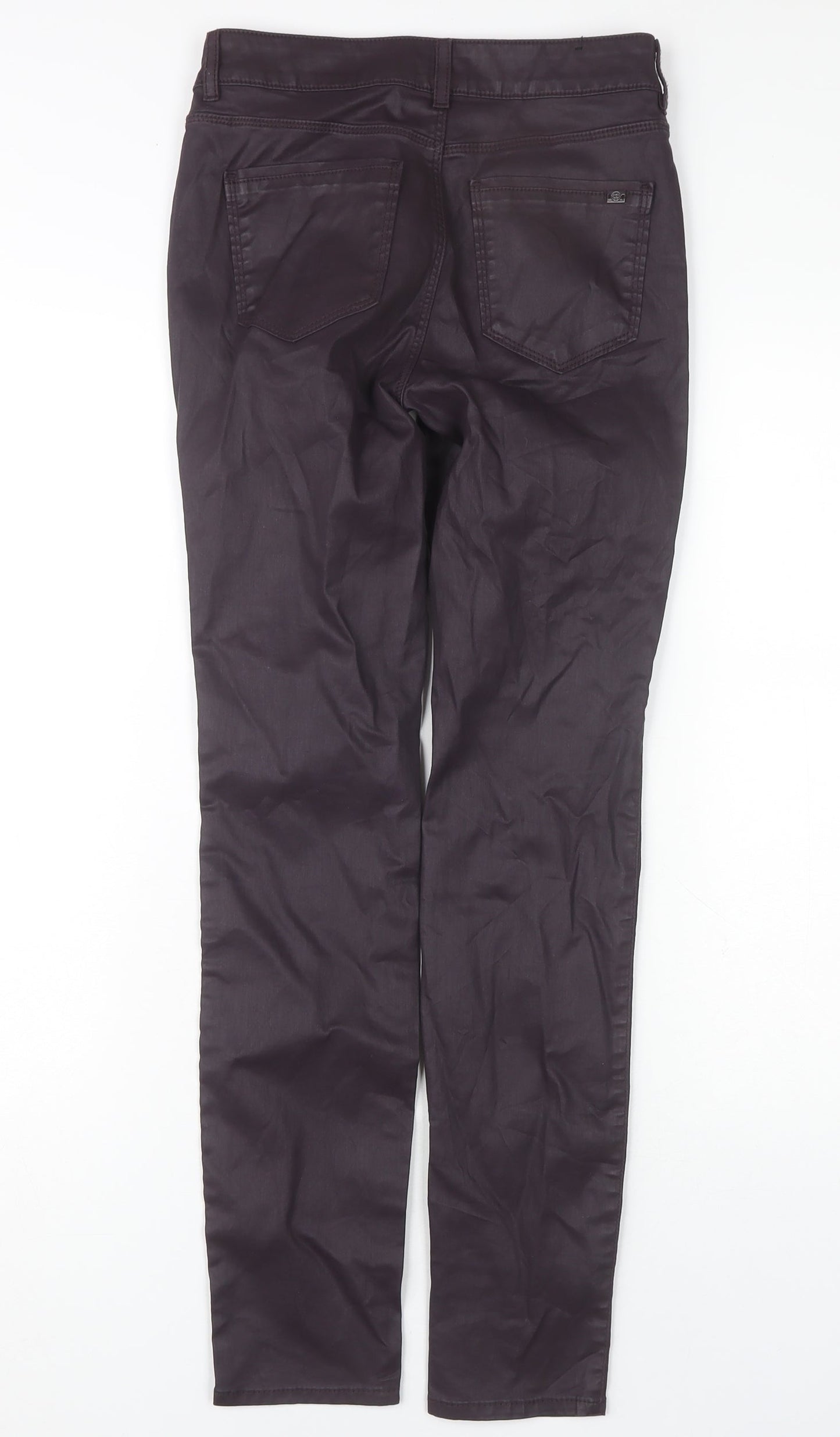 Massimo Dutti Women's Purple Slim Fit Trousers Size 6