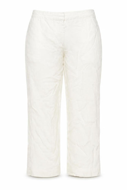 Brooks Brothers Women's Ivory Linen Trousers, Size L