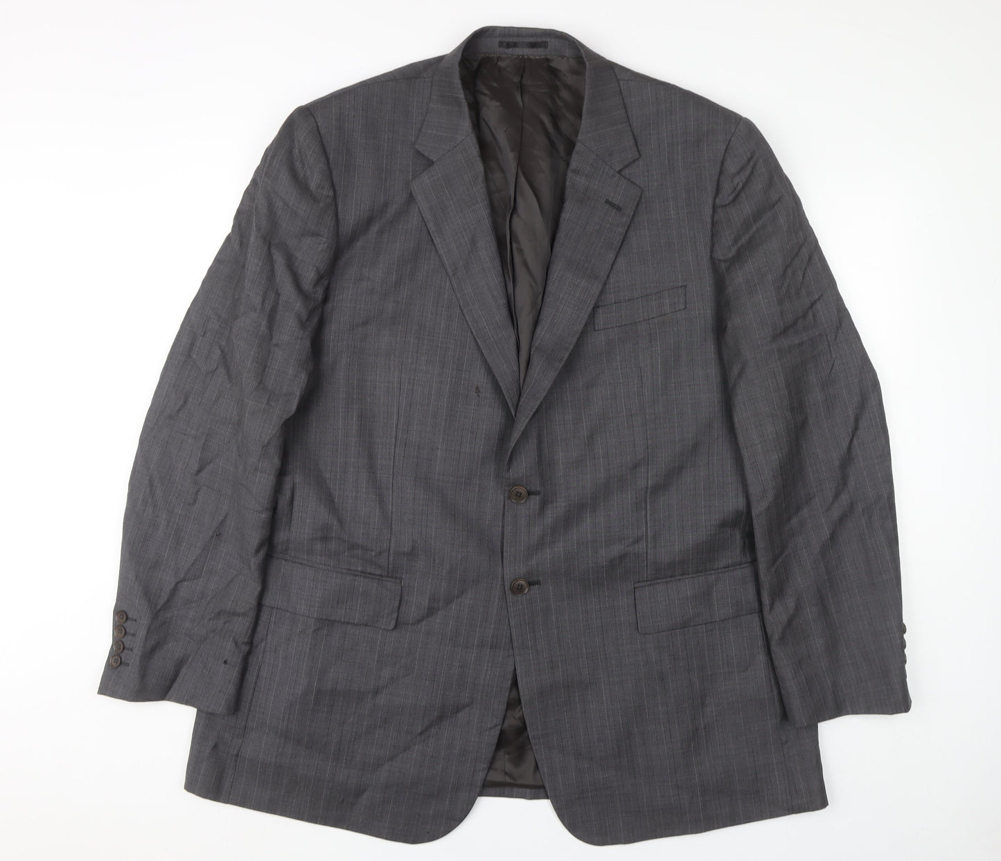 Brook Taverner Men's Grey Wool Blazer 4XL Long