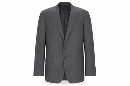 Brook Taverner Men's Grey Wool Blazer 4XL Long