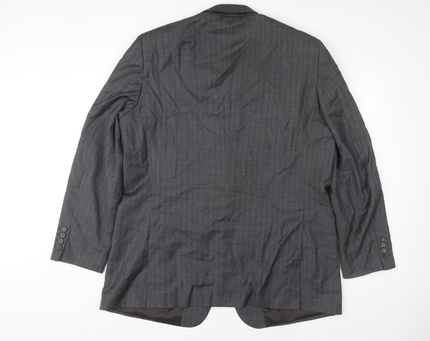 Brook Taverner Men's Grey Wool Blazer 4XL Long