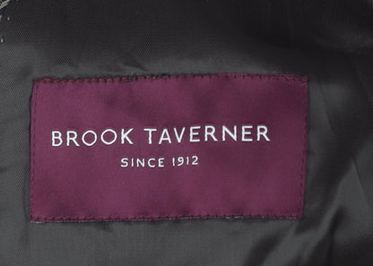 Brook Taverner Men's Grey Wool Blazer 4XL Long