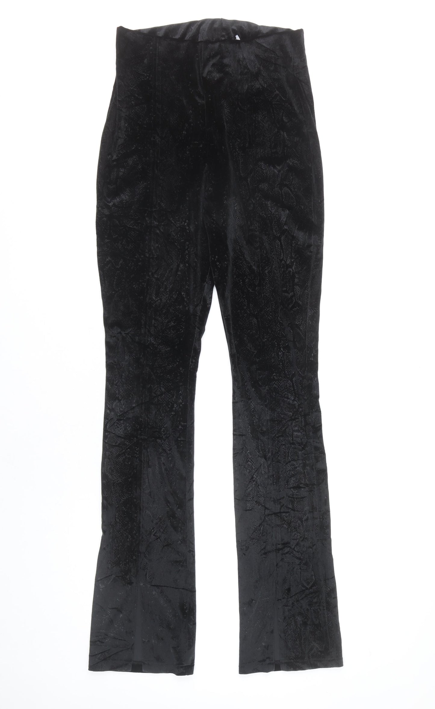 Womens UK Size L Zara Regular Fit Casual Black Trousers