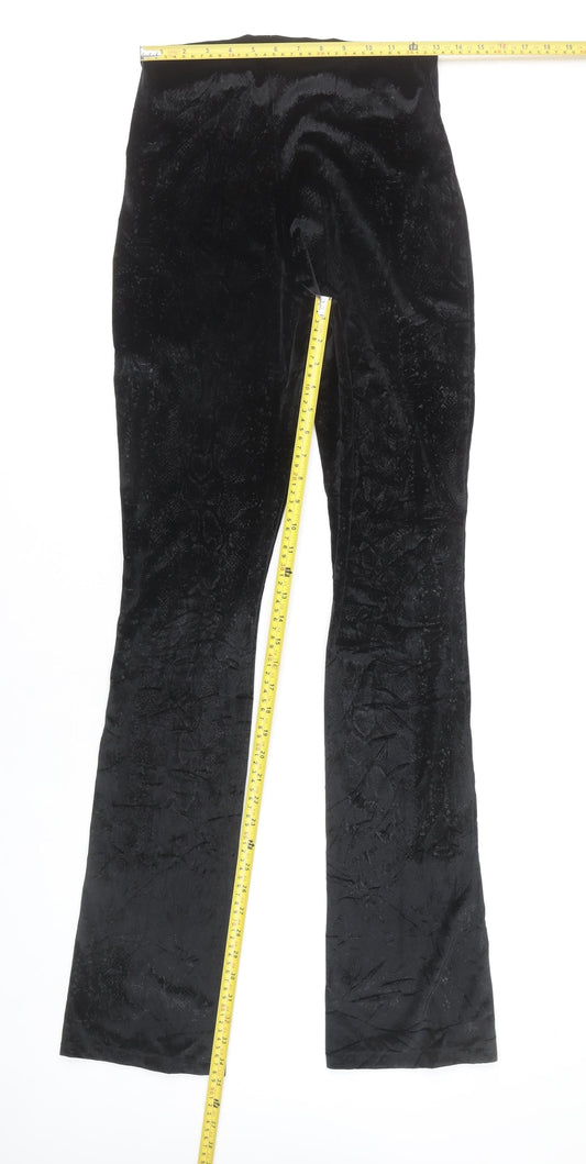 Womens UK Size L Zara Regular Fit Casual Black Trousers
