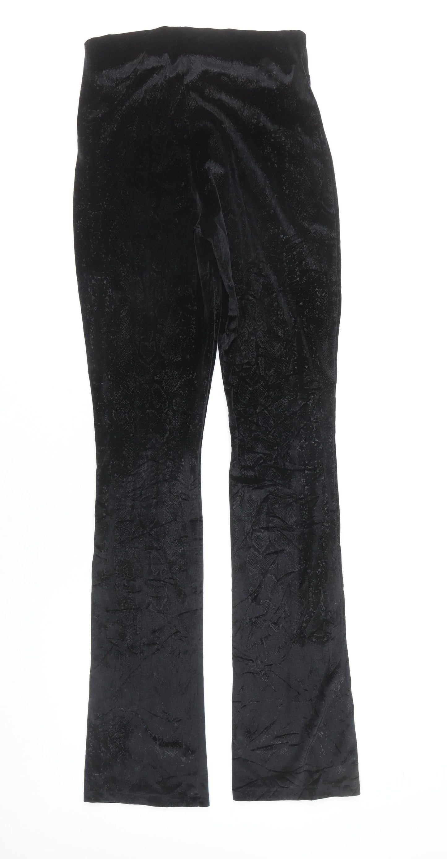 Womens UK Size L Zara Regular Fit Casual Black Trousers