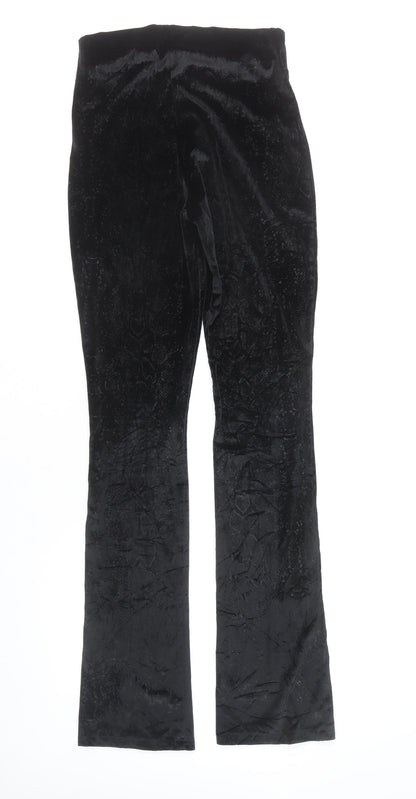 Womens UK Size L Zara Regular Fit Casual Black Trousers
