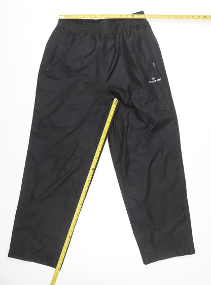 Dunlop Men's Black Windbreaker Trousers M