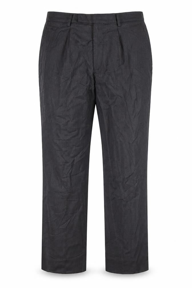 Mens UK Size L T.M. Lewin Classic Fit Dress Pants Black Trousers