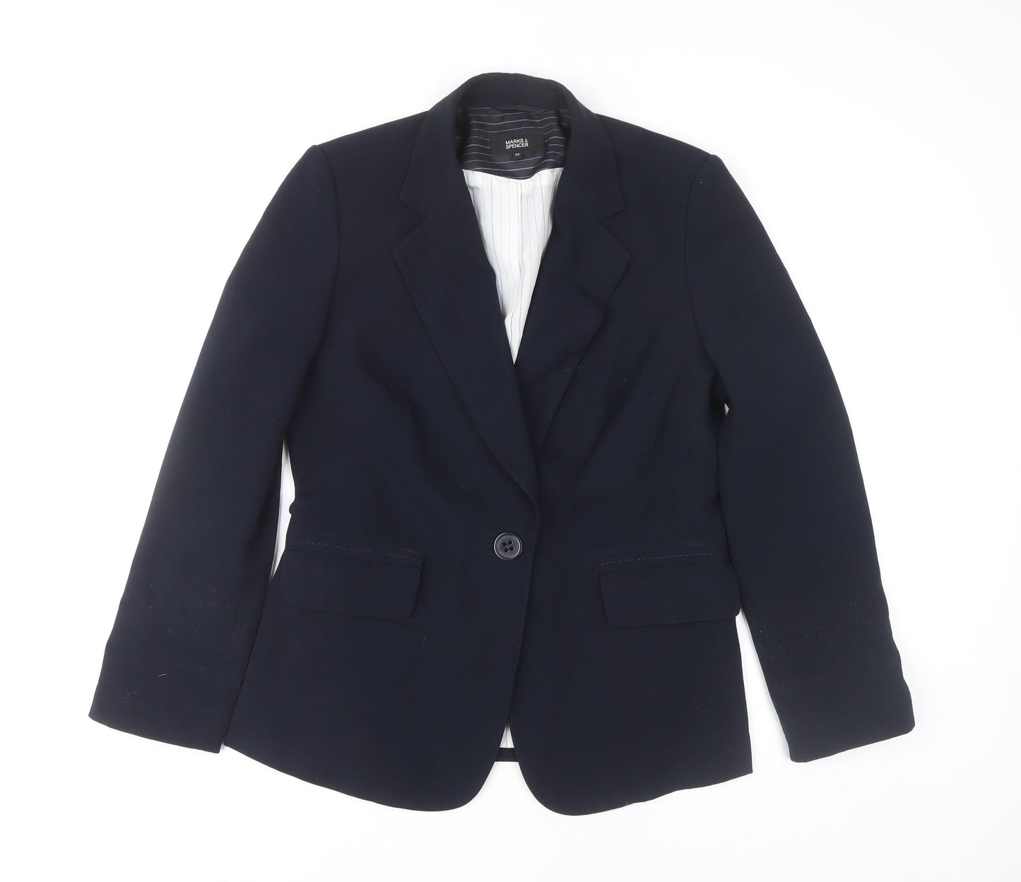 Marks and Spencer Women's Blue Blazer UK Size 14 Business