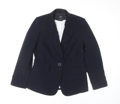 Marks and Spencer Women's Blue Blazer UK Size 14 Business