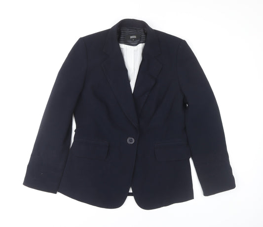 Marks and Spencer Women's Blue Blazer UK Size 14 Business