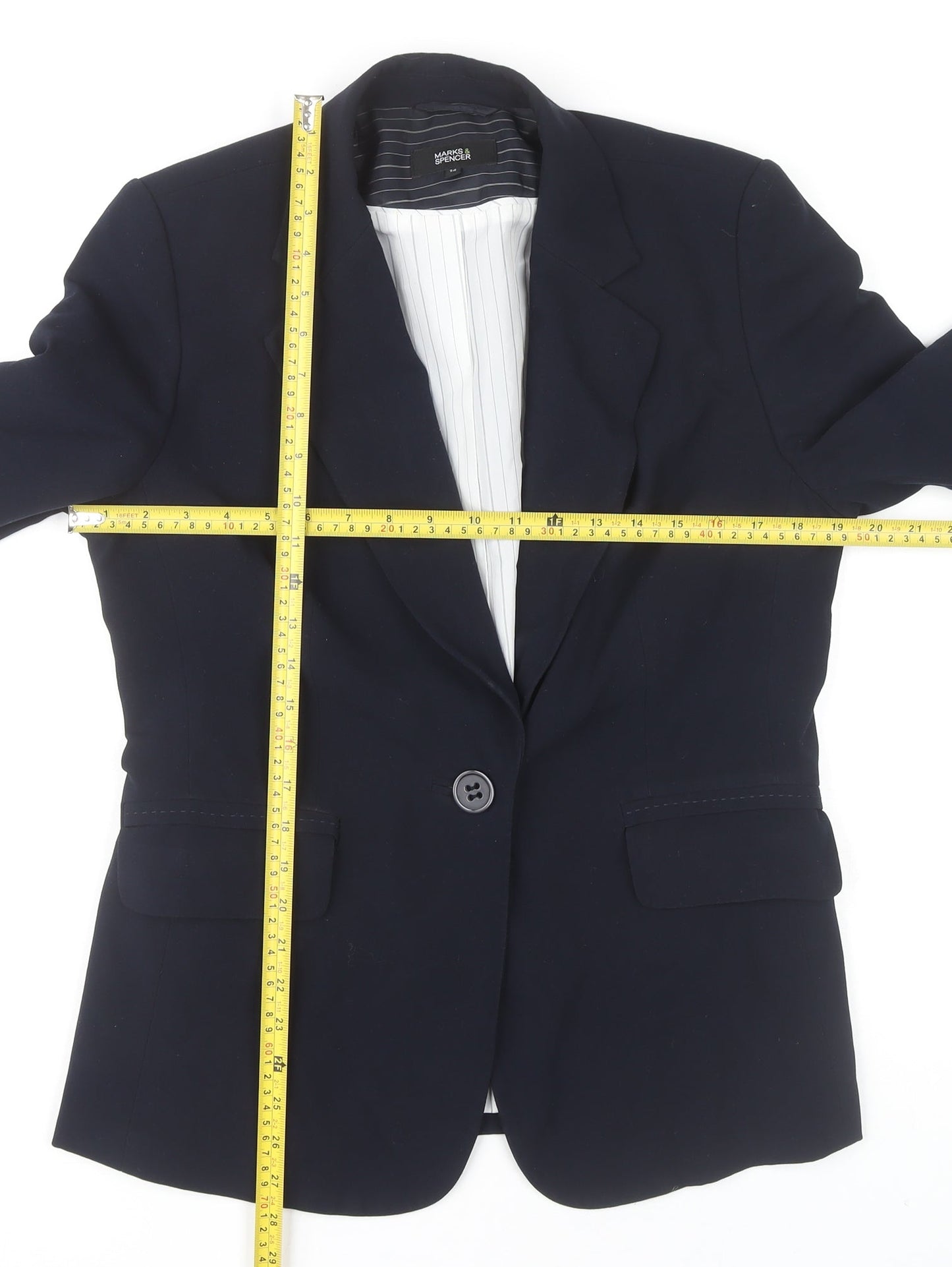 Marks and Spencer Women's Blue Blazer UK Size 14 Business