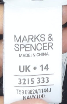 Marks and Spencer Women's Blue Blazer UK Size 14 Business